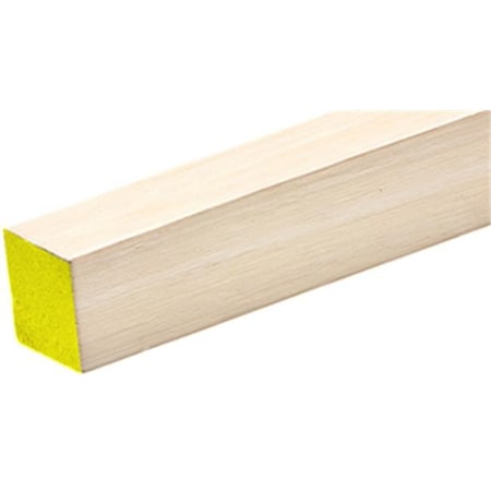 CRAFTWOOD Craftwood 51616 0.31 x 36 in. Square Dowel; Yellow - Pack of 81 51616